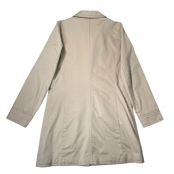 COACH Women's XS Khaki Trench Cotton Coat Floral Lined Classic - Picture 5 of 8